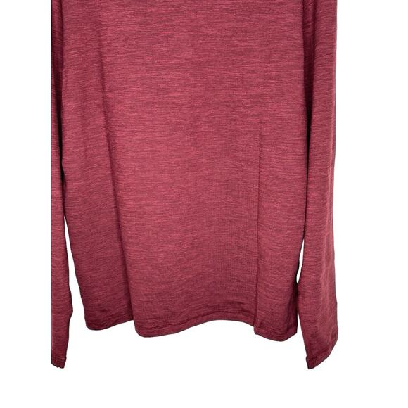 NWT Marine Layer Womens Sport Quarter Zip Solid Pullover Small Tawny Port Maroon - Picture 7 of 10
